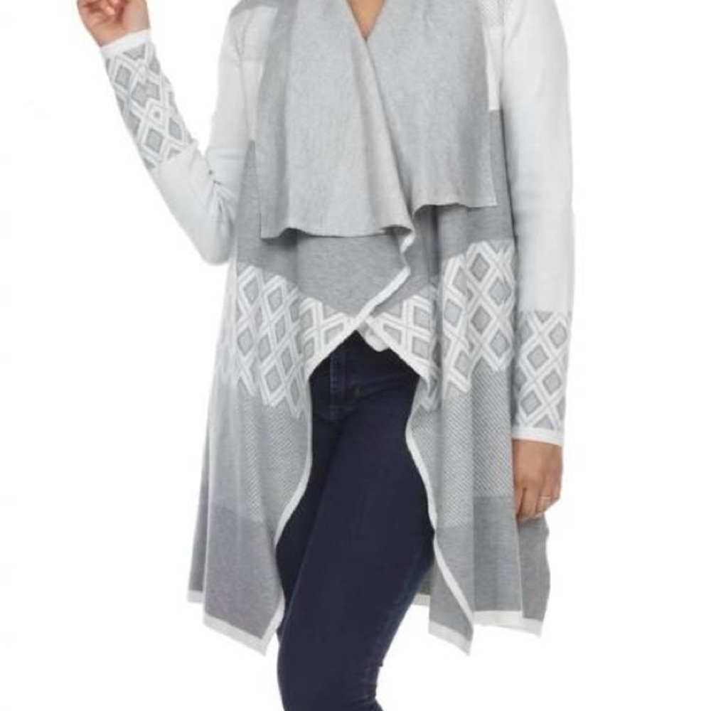Evolution by Cyrus Chiana Graphic Open Drape Cardigan